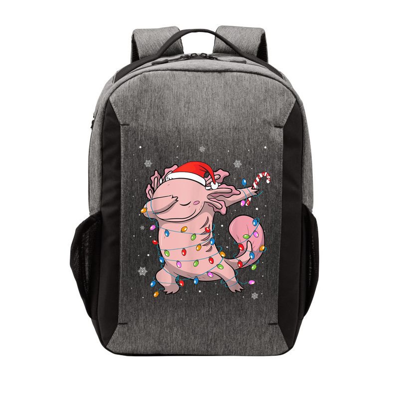 Dabbing Axolotl Christmas Lights Funny Xmas Gifts Boys Girls Vector Backpack