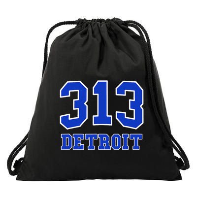 Detroit Area Code 313 Hometown Pride Classic Drawstring Bag