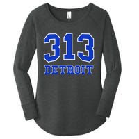 Detroit Area Code 313 Hometown Pride Classic Women's Perfect Tri Tunic Long Sleeve Shirt