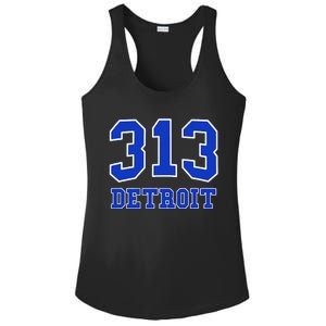 Detroit Area Code 313 Hometown Pride Classic Ladies PosiCharge Competitor Racerback Tank