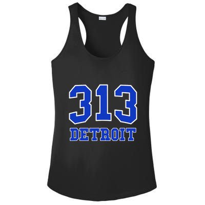 Detroit Area Code 313 Hometown Pride Classic Ladies PosiCharge Competitor Racerback Tank