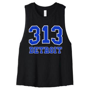 Detroit Area Code 313 Hometown Pride Classic Women's Racerback Cropped Tank