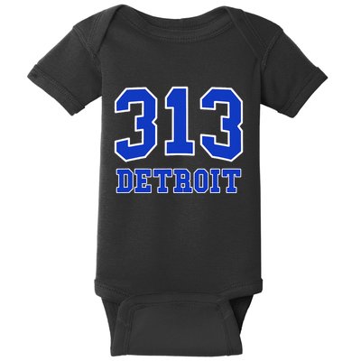 Detroit Area Code 313 Hometown Pride Classic Baby Bodysuit