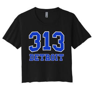 Detroit Area Code 313 Hometown Pride Classic Women's Crop Top Tee