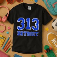 Detroit Area Code 313 Hometown Pride Classic Kids T-Shirt