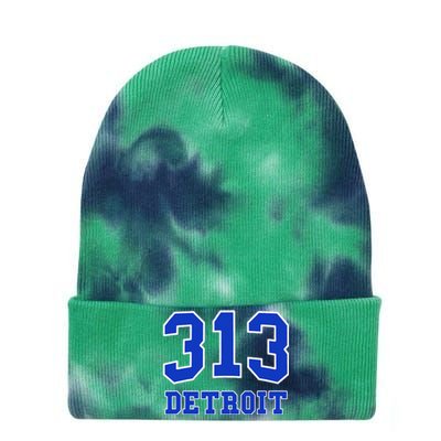 Detroit Area Code 313 Hometown Pride Classic Tie Dye 12in Knit Beanie