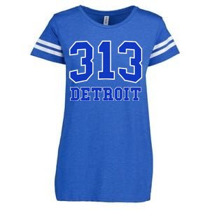 Detroit Area Code 313 Hometown Pride Classic Enza Ladies Jersey Football T-Shirt