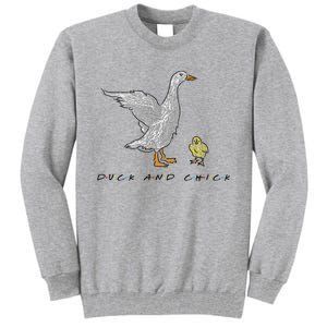 Duck And Chick Funny Quote Tall Sweatshirt