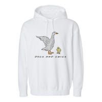 Duck And Chick Funny Quote Garment-Dyed Fleece Hoodie