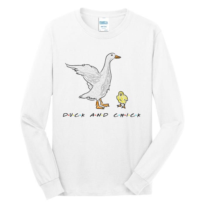 Duck And Chick Funny Quote Tall Long Sleeve T-Shirt