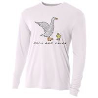 Duck And Chick Funny Quote Cooling Performance Long Sleeve Crew