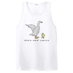 Duck And Chick Funny Quote PosiCharge Competitor Tank