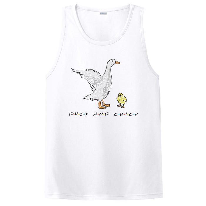 Duck And Chick Funny Quote PosiCharge Competitor Tank