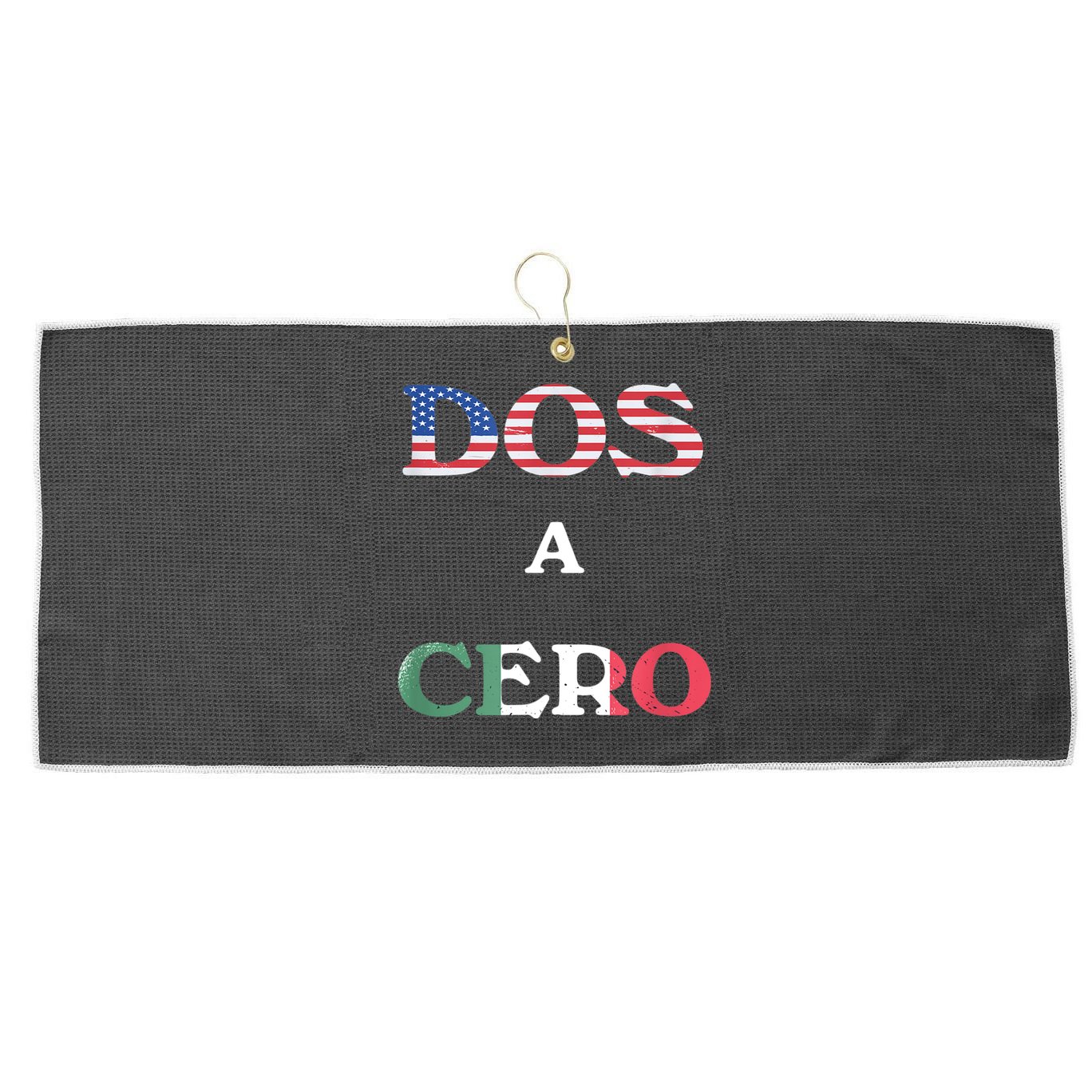 Dos A Cero Shirt USA Vs Mexico Game Funny Design By Flags Large Microfiber Waffle Golf Towel