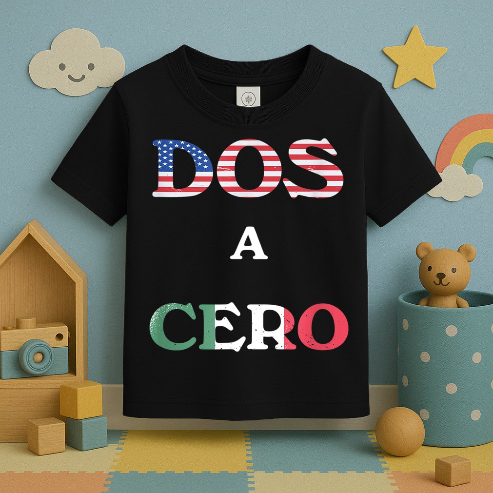 Dos A Cero Shirt USA Vs Mexico Game Funny Design By Flags Toddler T-Shirt
