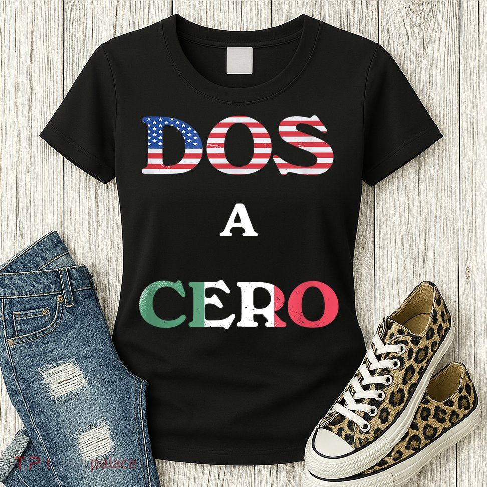 Dos A Cero Shirt USA Vs Mexico Game Funny Design By Flags Womens T-Shirt