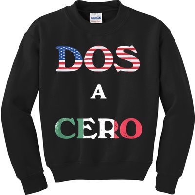 Dos A Cero Shirt USA Vs Mexico Game Funny Design By Flags Kids Sweatshirt