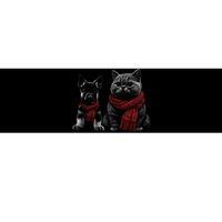 Dog And Cat Wearing Red Scarves Realistic Bumper Sticker