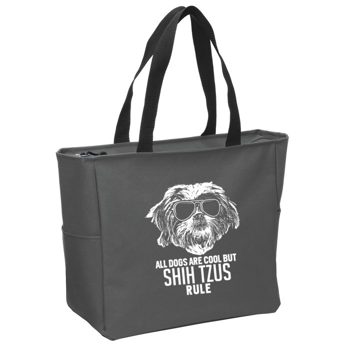 Dogs Are Cool But Shih Tzus Rule Funny Zip Tote Bag