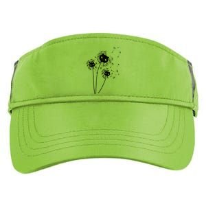 Dandelion And Cute Owls Flower Owl Bird Lover Dandelion Day Funny Gift Adult Drive Performance Visor