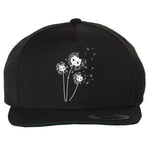 Dandelion And Cute Owls Flower Owl Bird Lover Dandelion Day Funny Gift Wool Snapback Cap