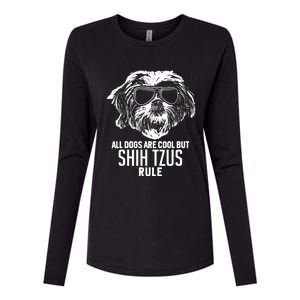 Dogs Are Cool But Shih Tzus Rule Funny Womens Cotton Relaxed Long Sleeve T-Shirt