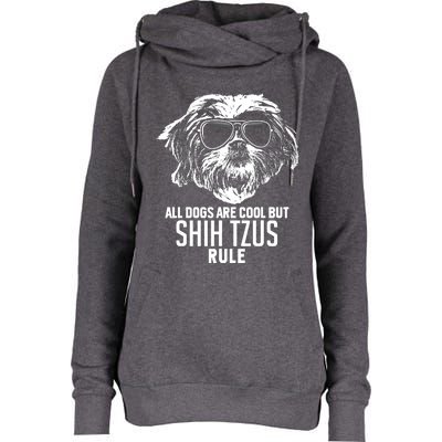 Dogs Are Cool But Shih Tzus Rule Funny Womens Funnel Neck Pullover Hood