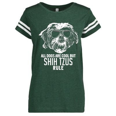 Dogs Are Cool But Shih Tzus Rule Funny Enza Ladies Jersey Football T-Shirt