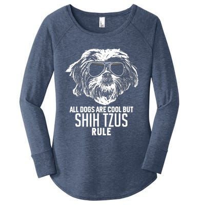 Dogs Are Cool But Shih Tzus Rule Funny Women's Perfect Tri Tunic Long Sleeve Shirt