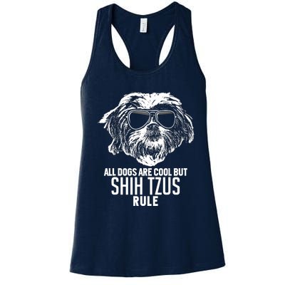 Dogs Are Cool But Shih Tzus Rule Funny Women's Racerback Tank