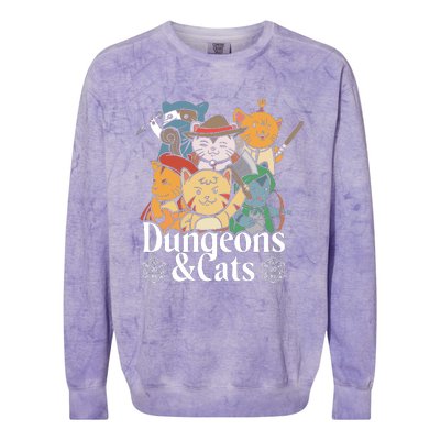 Dungeons And Cats Colorblast Crewneck Sweatshirt