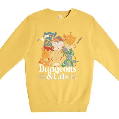 Dungeons And Cats Premium Crewneck Sweatshirt