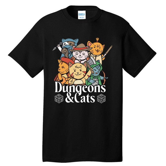 Dungeons And Cats Tall T-Shirt