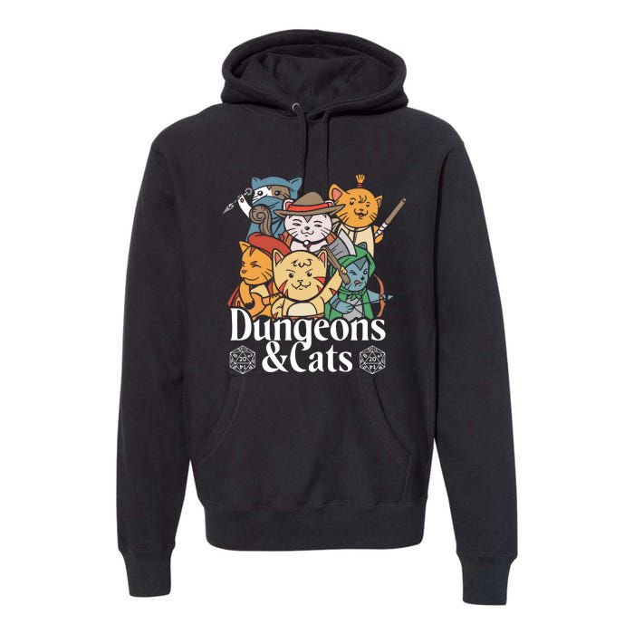 Dungeons And Cats Premium Hoodie