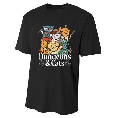 Dungeons And Cats Performance Sprint T-Shirt