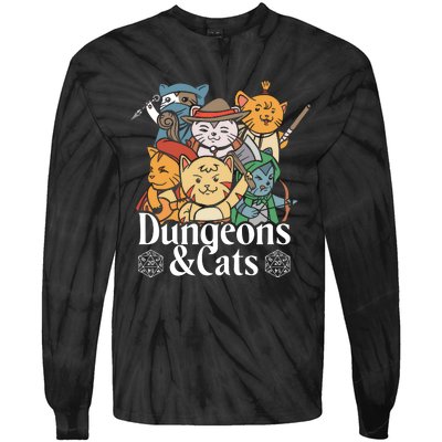 Dungeons And Cats Tie-Dye Long Sleeve Shirt