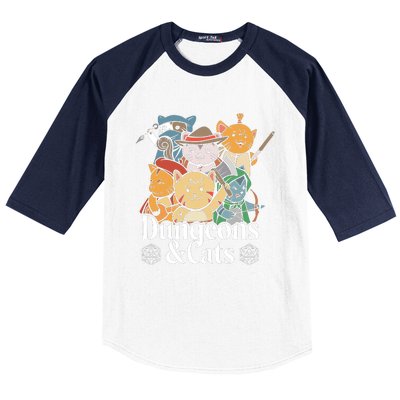 Dungeons And Cats Baseball Sleeve Shirt