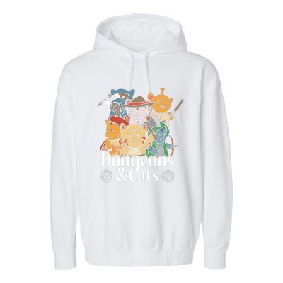 Dungeons And Cats Garment-Dyed Fleece Hoodie