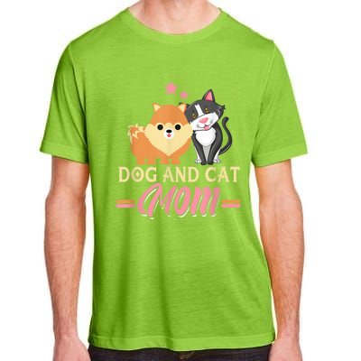 Dog And Cat Mom Puppy Kitten Pup Mother Dog Kitty Mom Adult ChromaSoft Performance T-Shirt