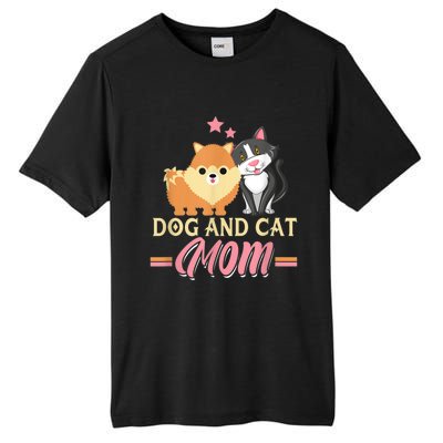 Dog And Cat Mom Puppy Kitten Pup Mother Dog Kitty Mom Tall Fusion ChromaSoft Performance T-Shirt