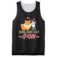 Dog And Cat Mom Puppy Kitten Pup Mother Dog Kitty Mom Mesh Reversible Basketball Jersey Tank