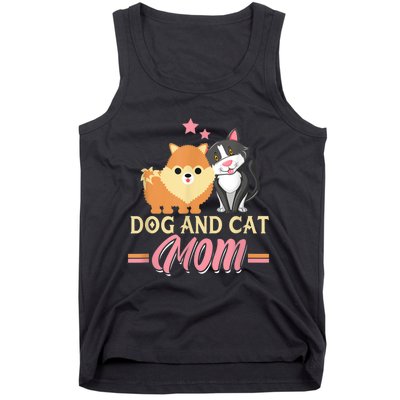 Dog And Cat Mom Puppy Kitten Pup Mother Dog Kitty Mom Tank Top