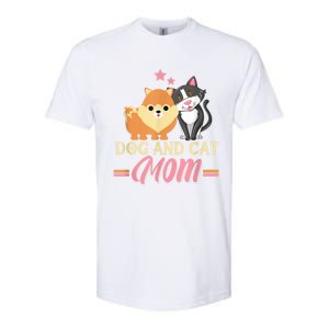 Dog And Cat Mom Puppy Kitten Pup Mother Dog Kitty Mom Softstyle CVC T-Shirt