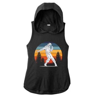 Dancing Astronaut Cool Space Designs Novelty Graphic Great Gift Ladies PosiCharge Tri-Blend Wicking Draft Hoodie Tank