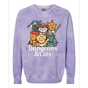 Dungeons And Cats Cute Cat Lover Funny For Lover Trending Colorblast Crewneck Sweatshirt