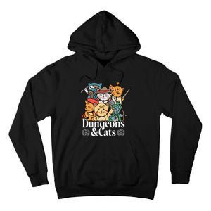 Dungeons And Cats Cute Cat Lover Funny For Lover Trending Tall Hoodie