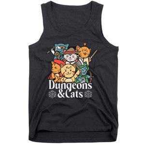 Dungeons And Cats Cute Cat Lover Funny For Lover Trending Tank Top