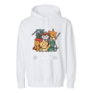 Dungeons And Cats Cute Cat Lover Funny For Lover Trending Garment-Dyed Fleece Hoodie