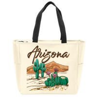 Desert Arizona Cactus Southwestern Zip Tote Bag