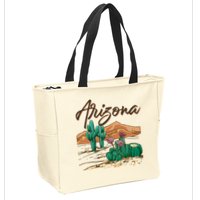Desert Arizona Cactus Southwestern Zip Tote Bag